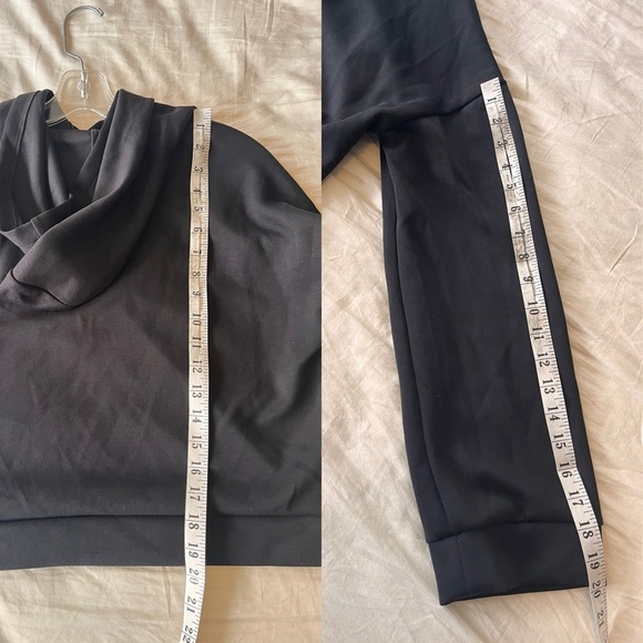 Sage Collective Relaxed Wide Sleeve Crop Hoodie S Black - Picture 7 of 10